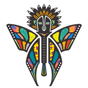 butterfly drawn in indigenous style