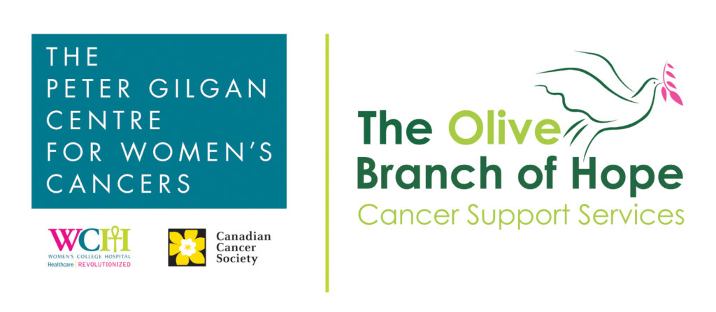 peter giligan centre for womens cancer logo and the olive branch of hope logo