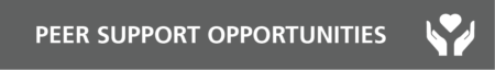 Peer support opportunities banner